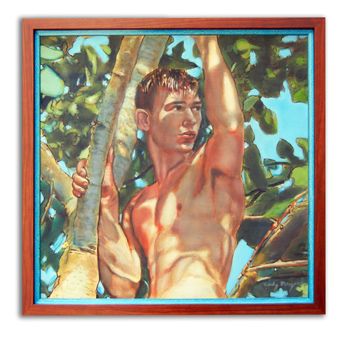 “Tree Hugger” oil on panel by Cody Ferguson / Owner: David Lyman