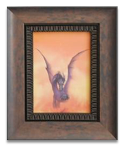Dragon Print in Wood Frame